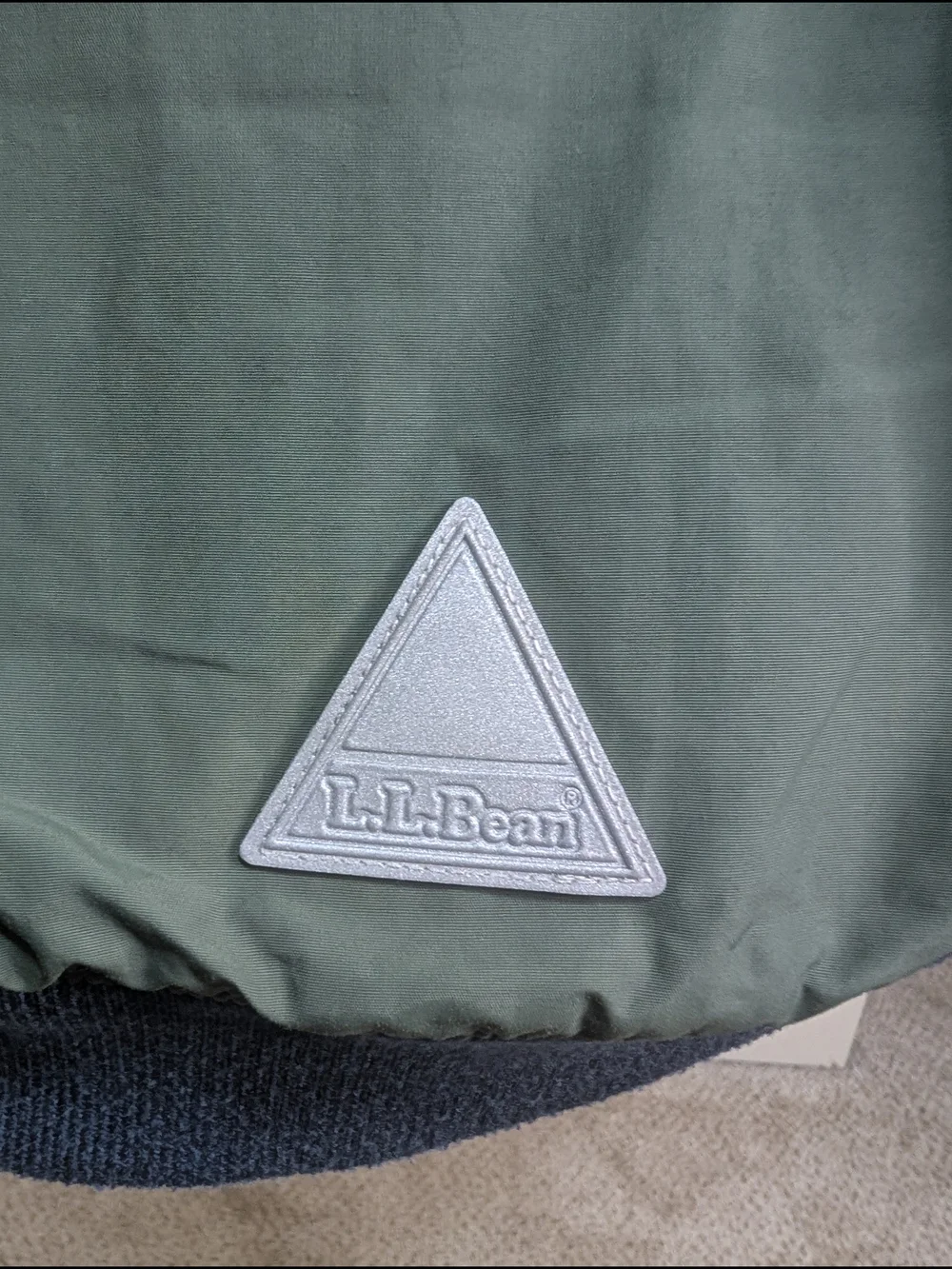 L.L. Bean Youth Hooded Bomber Jacket Forest Green Size 8 Excellent Condition